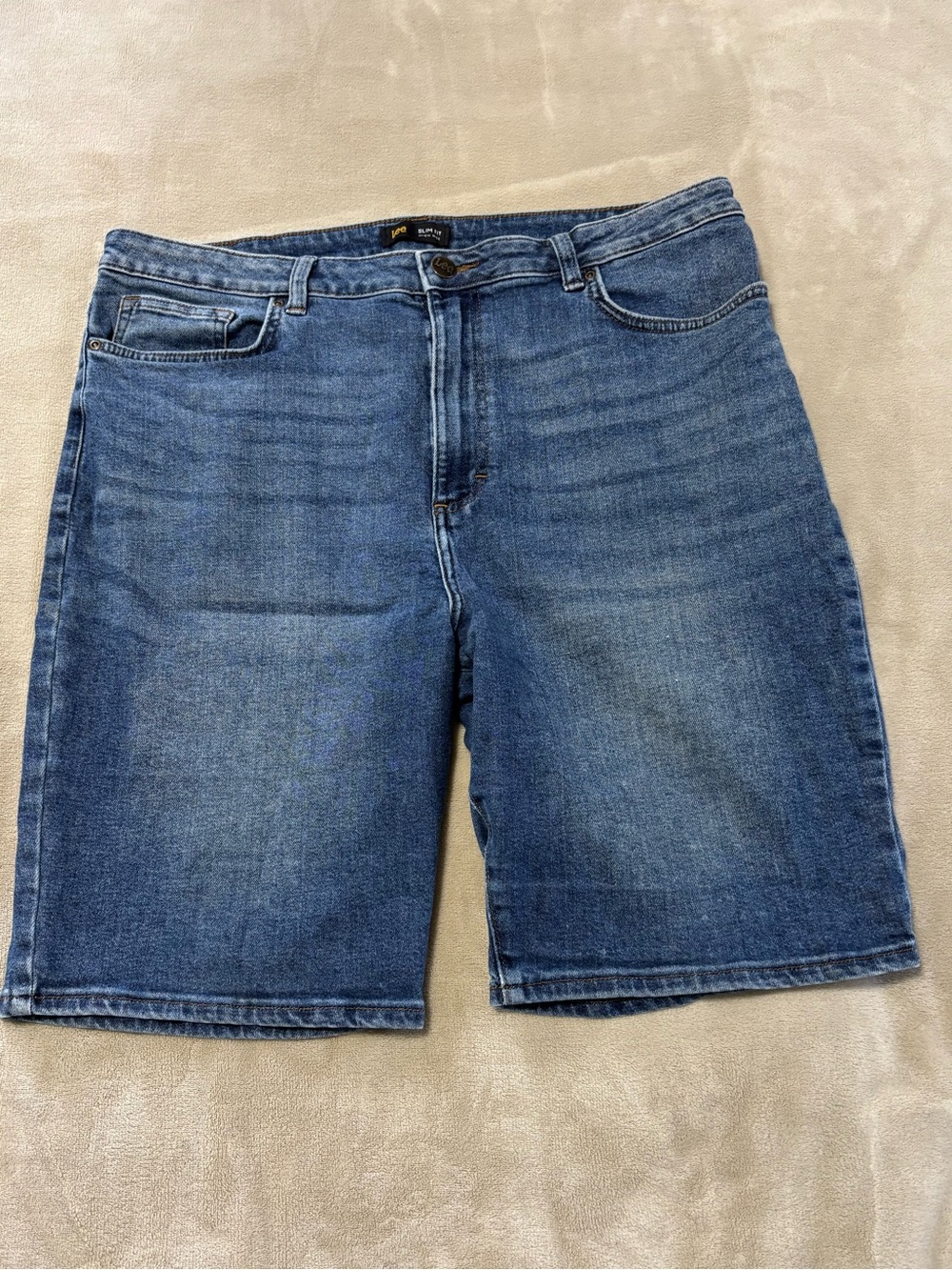 Lee Slim Fit High Rise Denim Plus Size Blue Jean‎ Shorts